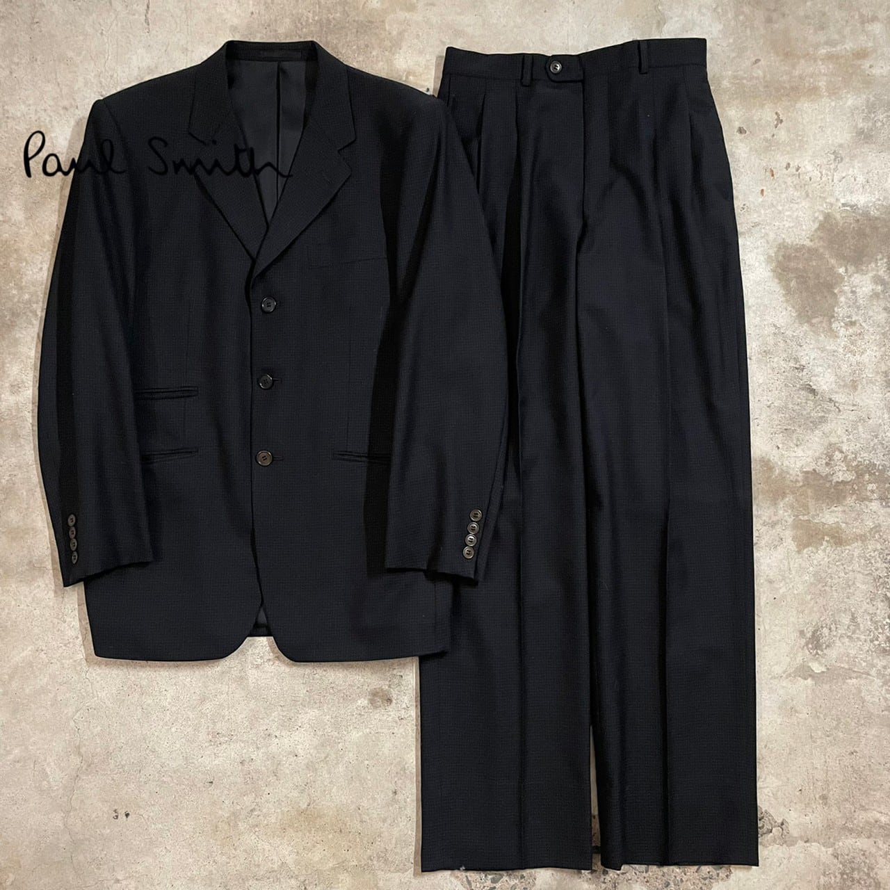 〖Paul Smith〗graphcheck wool setup suit/ポールスミス グラフチェック柄 ウール セットアップ  スーツ/msize/#0513/osaka | 〚ETON_VINTAGE〛 powered by BASE