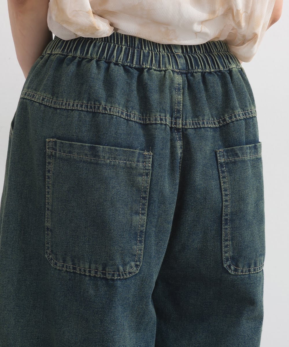 D262154 ポケット刺繍デニムパンツ / Pocket Embroidered Denim Pants