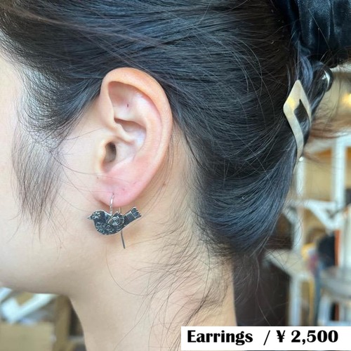 TOPANGA Jewelry　Antique bird earrings　アンティーク小鳥　ピアス　シルバー　鳥　ギフト　プレゼント　ジュエリー　