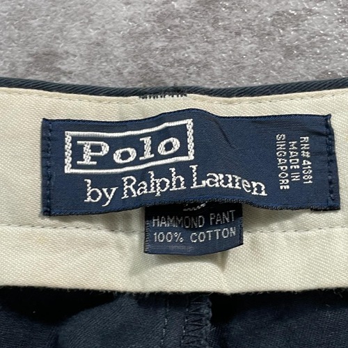 90s Polo by Ralph Lauren 38/34 ネイビーチノパンツ 詳細写真2