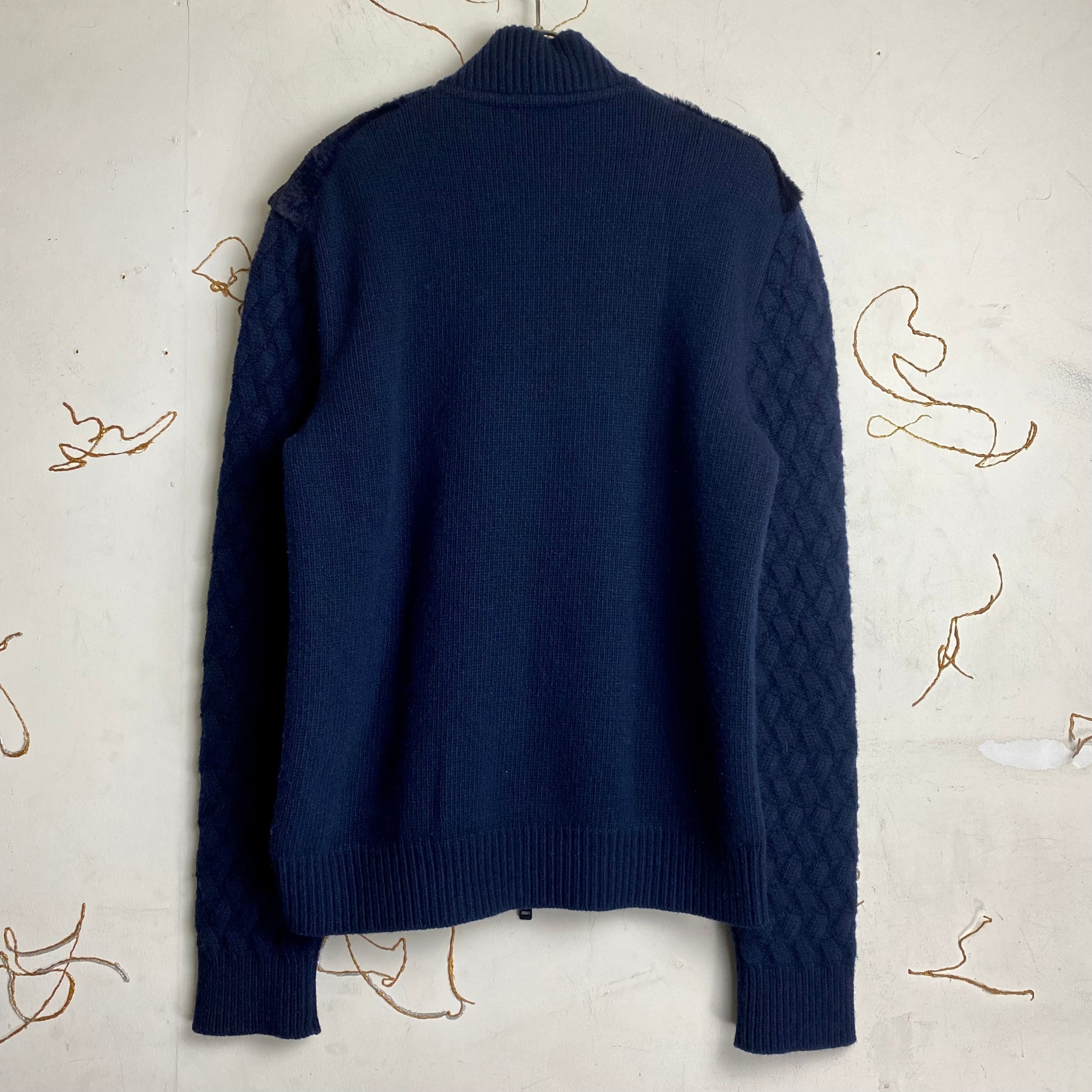 JIL SANDER fur switching drivers knit | NOIR ONLINE