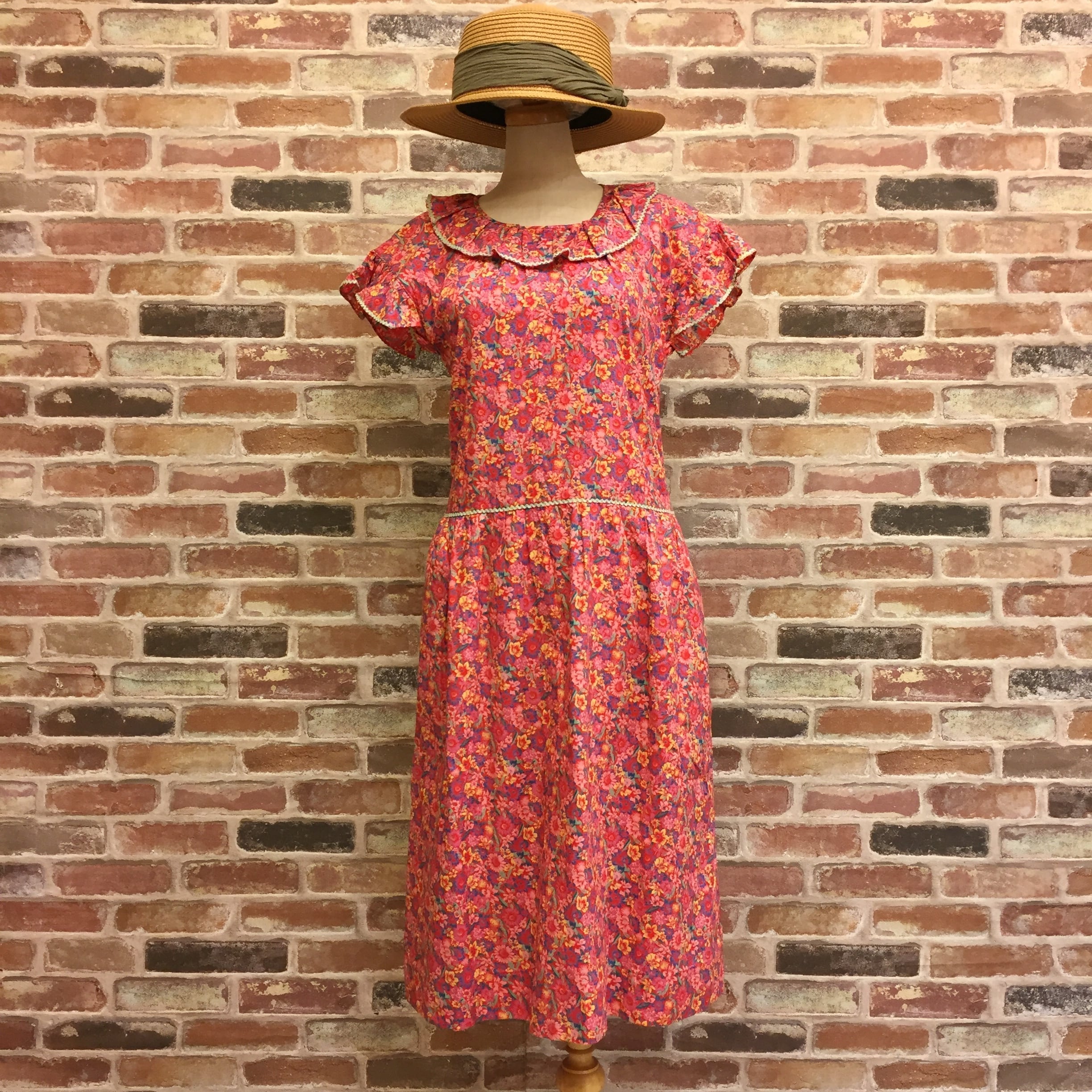 HANAE MORI Flower Red One-piece | インポート古着 GEORGE AND KEWPiE