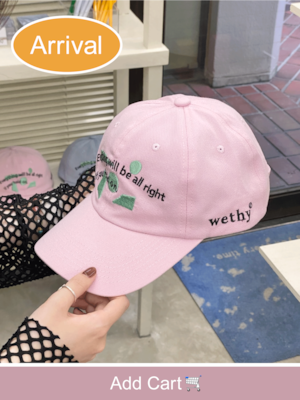 wethy cotton cap キャップ 帽子 ピンク