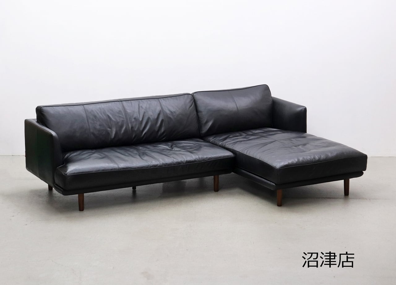 【沼津店】ACTUS アクタス five by five premium LYKKE SOFA リーケ 本革 カウチ L字 ソファ レザー モダン 3P