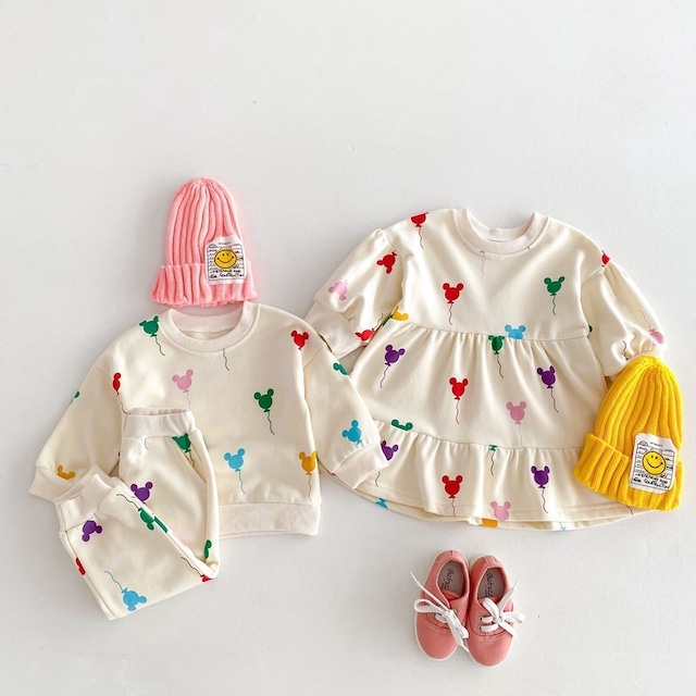 【BABY&KID】カラフル可愛いワンピース、セットアップ