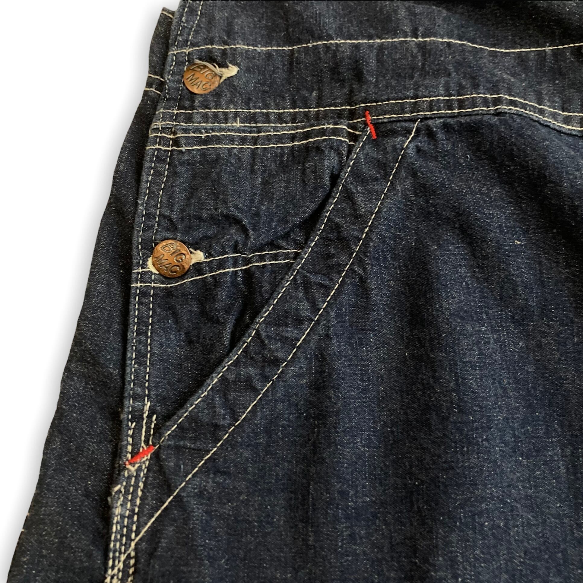 Late1950s〜60s BIGMAC Low-Back Denim Bib Overall | chillrobe