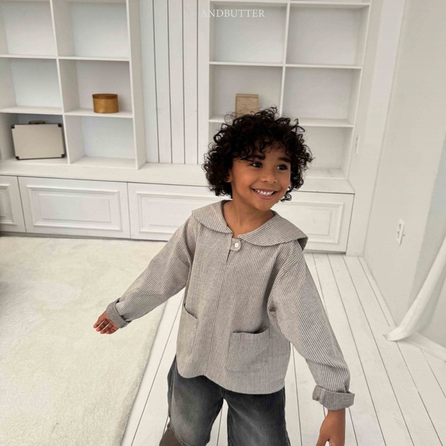 《送料無料》予約:セーラーブラウス【ANDBUTTER】※ジュニアサイズ