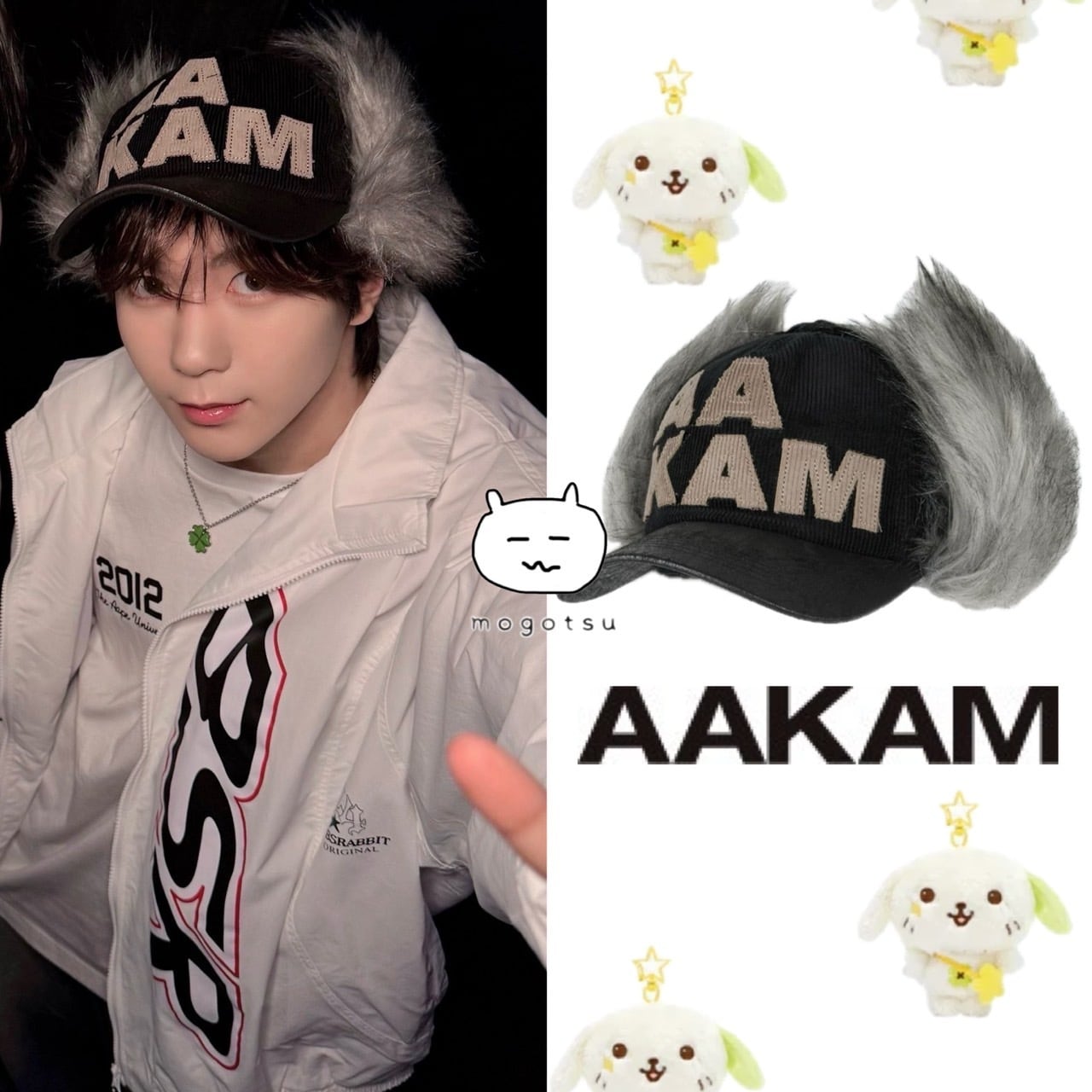 再入庫！☆NCT WISH リョウ 着用！！【AAKAM】Leather Mixed Trapper