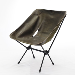 【kawais】 leather chair seat<garbon>_green