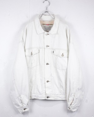 【Caka act2】80's“Levi's” Ivory Color Euro Vintage Corduroy Tracker Jacket
