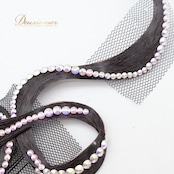 社交ダンス 小物 多美咲 ヘアオーナメント ヘアアクセサリー デモ 競技 ダンス パーティ 発表会 つけ毛 つけ髪 シニヨン ビジュー ブラック系 ブラウン系 ヘアスタイル 髪飾り おしゃれ かわいい 華やか 装飾品 ステージ用 ヘアデコレーション 競技用 つけ髪アクセサリー 舞台衣装 ダンス小物 発表会用 小物アイテム ビジューヘアアクセ ヘアセット つけ毛スタイル