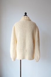 Mokemoke collar ivory cardigan