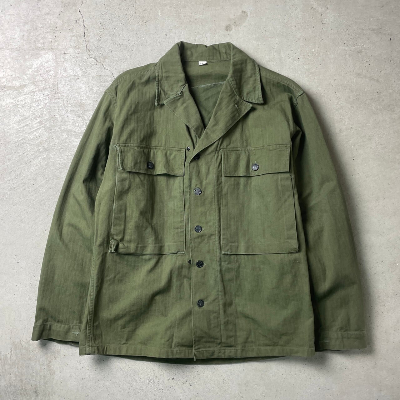 40年代 U.S.ARMY 米軍実品 M-43 HBT ガスフラップ ミリタリー 