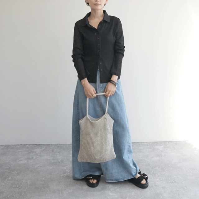 シアーワッフルトップス