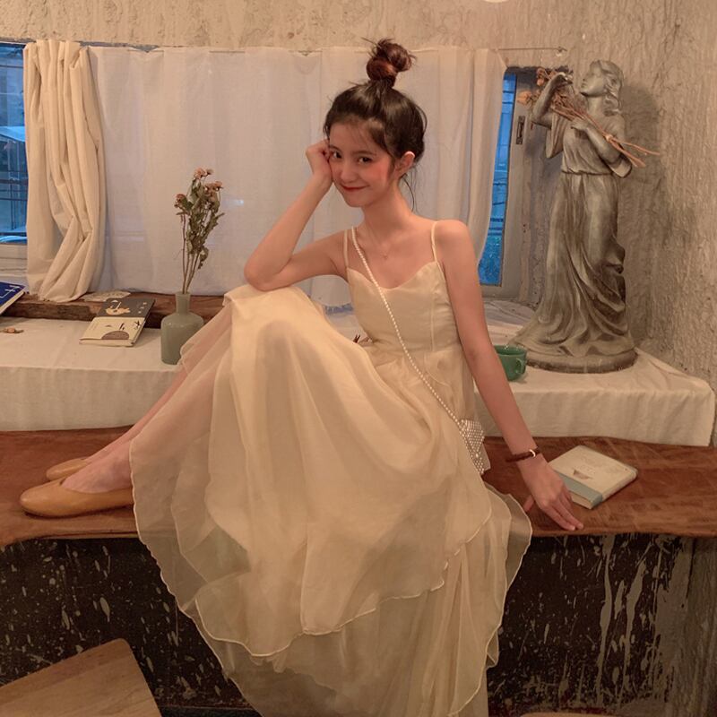 ドレス スプリングスタンダードオータムウェストスカート レトロ 春物 秋物 試着室62491613734