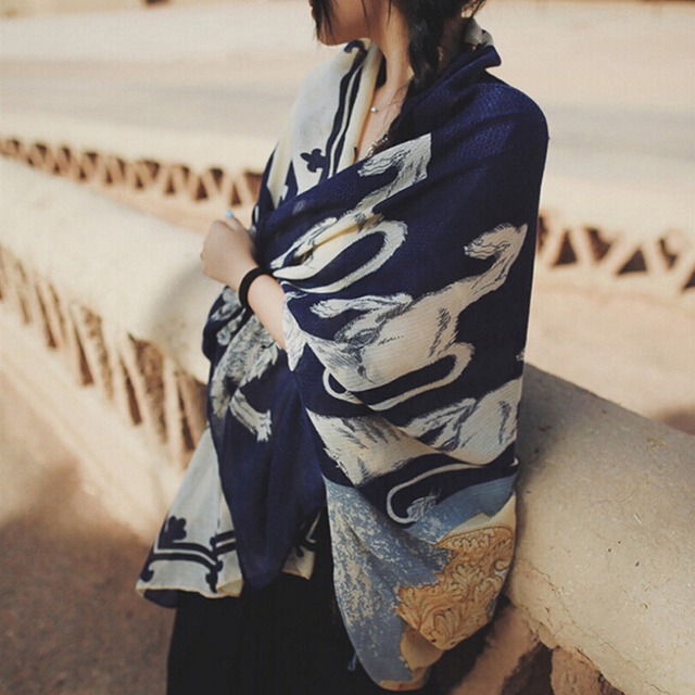 サマー薄手スカーフ 夏物 ビーチ シルク ブラック・アイド・ピーズ69804329225