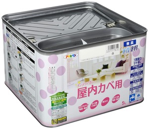 【数量限り】アサヒペン NEW水性インテリアカラー屋内カベ用 5L 白 ペンキ 塗料 ツヤ消し １回塗り 防カビ 無臭タイプ 低VOC 日本製
