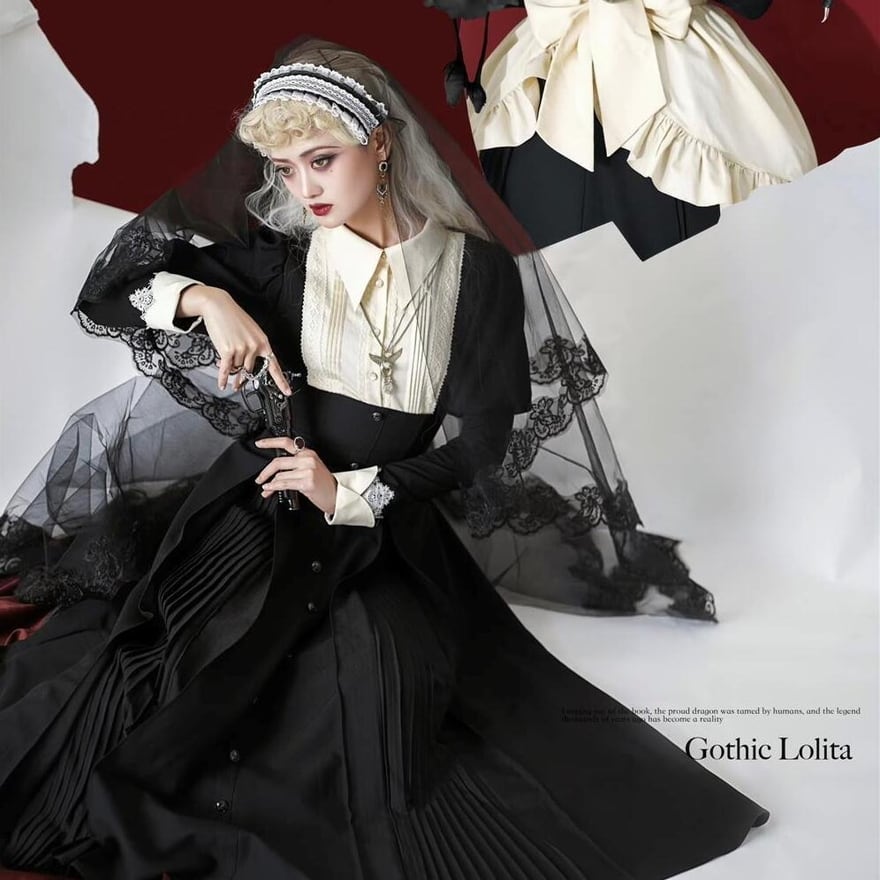 ゴスロリ通販 With U ゴシック ロリィタ セットアップ 修道女 制服