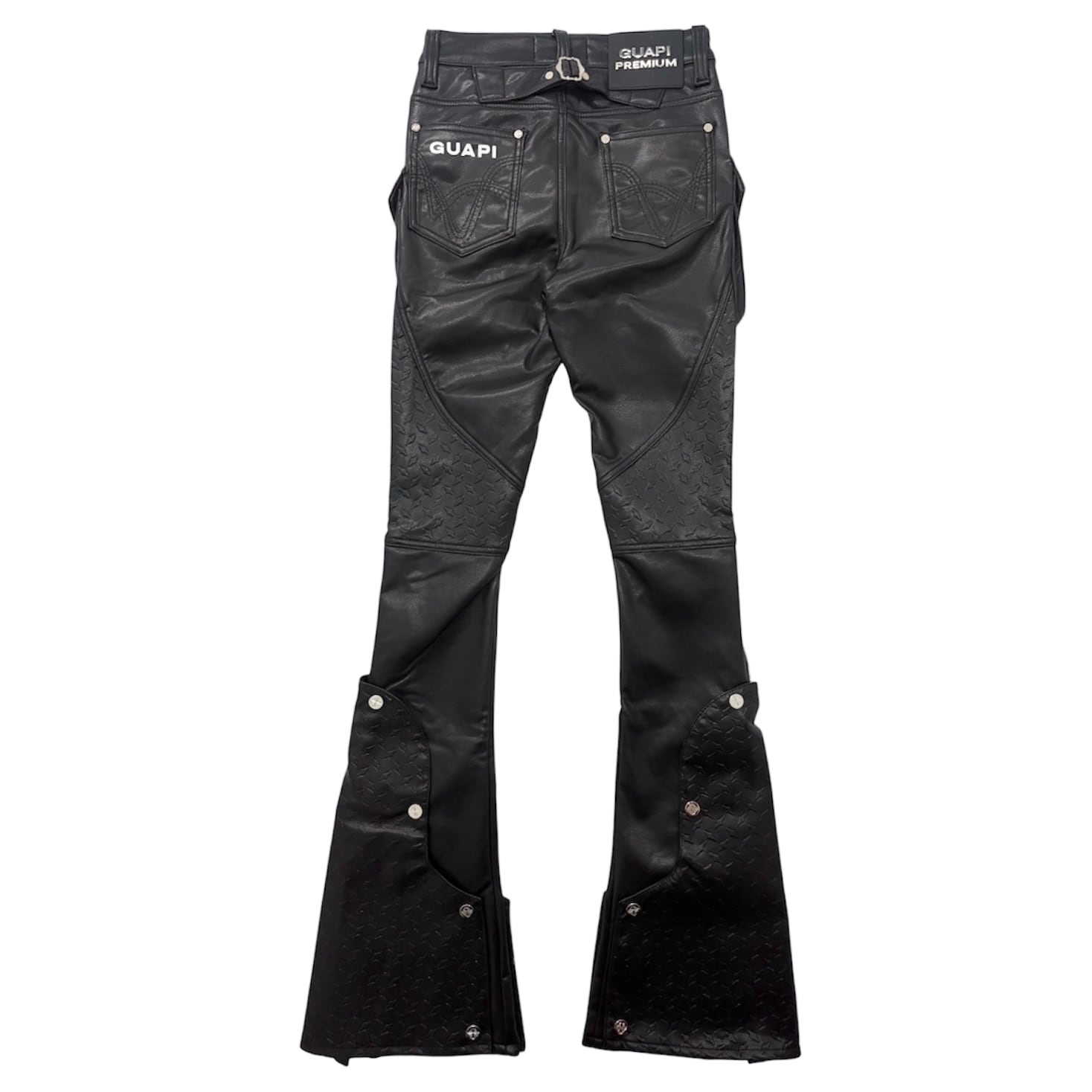 GUAPI -Black Coffin Arc Leather Pant- | Highflyer