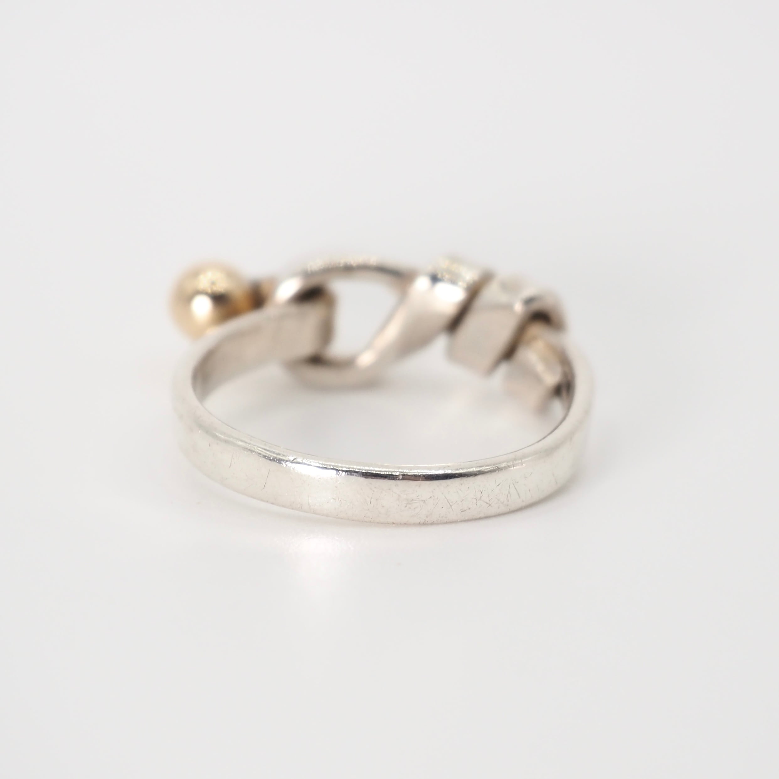 Tiffany&Co. 約9号 フック&アイリング シルバー925 K14 ティファニー