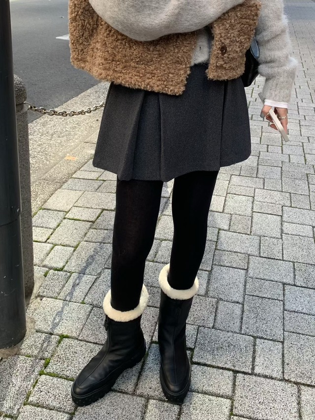 (予約)mellounge / Winter wool skirt / 2color