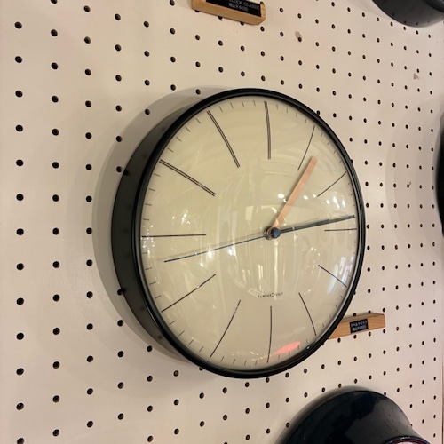 KUPPEL Clock　クペルクロック　ブラック　電波時計　壁掛け時計　掛時計　シンプル　レトロ　ナチュラル　キッチン　リビング　ダイニング　スイープムーブメント