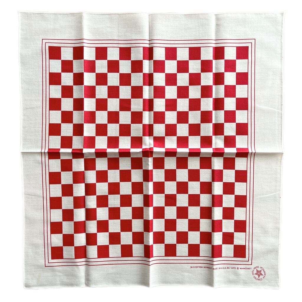 Good】80~90s RN14193 チェッカー ヴィンテージ ビンテージ バンダナ