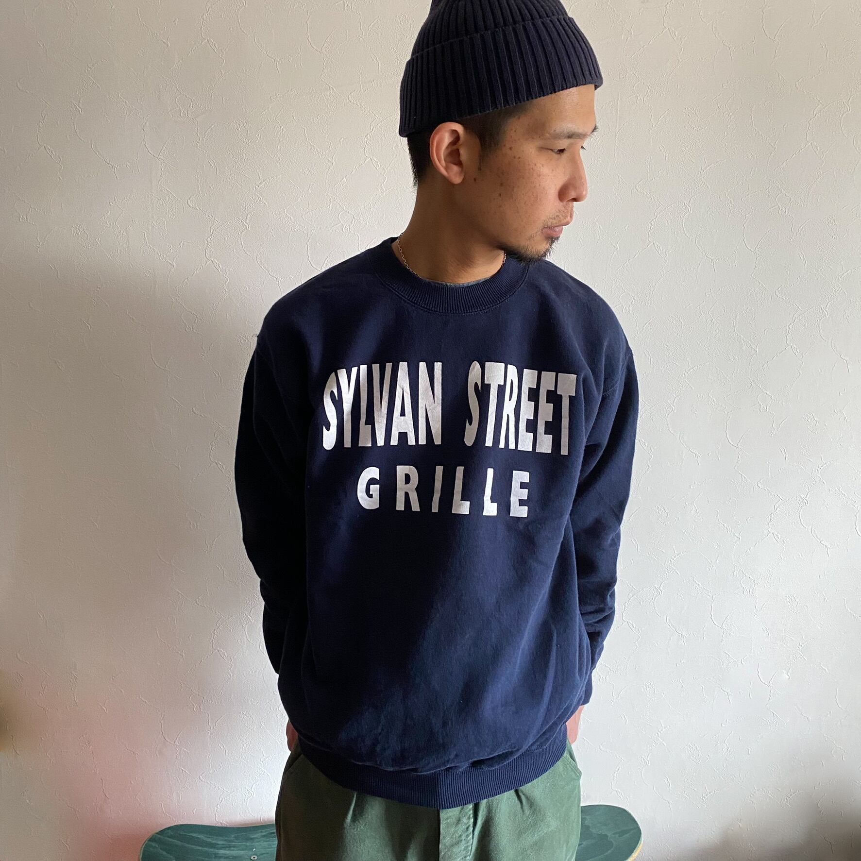 made in HONDURAS GILDAN SYLVAN STREET GRILLE Sweat shirt {ホンジュラス製 ギルダン シルバンストリート グリル スエットトレーナー 古着 メンズ}ユニセックス