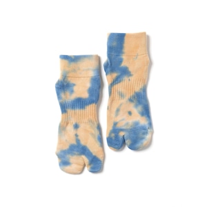 Tie Dye Ankle Socks(Orange × Blue)