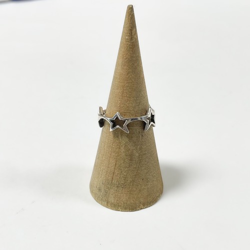 Old 925 Silver Star Cutout Band Ring