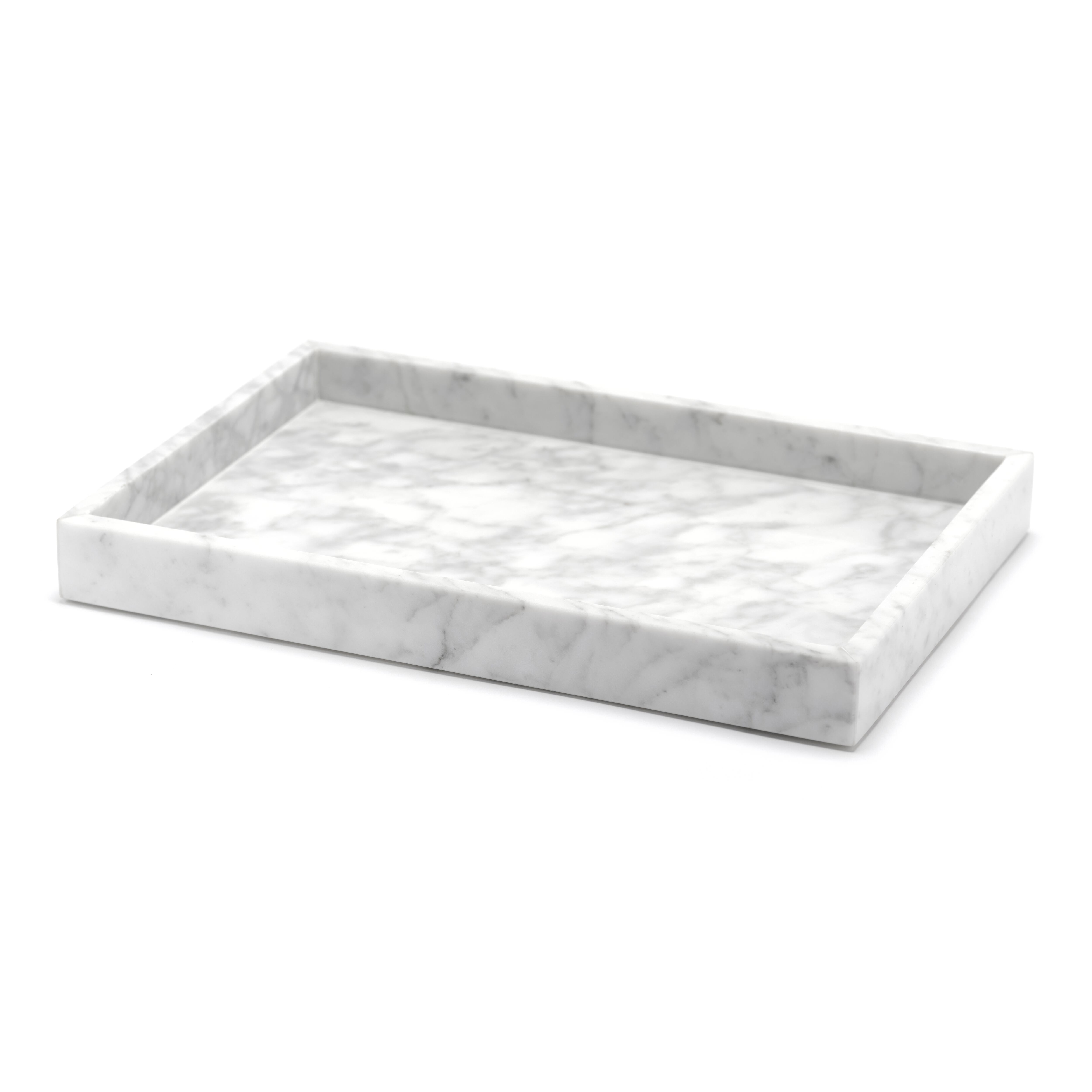 MARBLE TRAY - Bianco Carrara × Large | TOME HOME