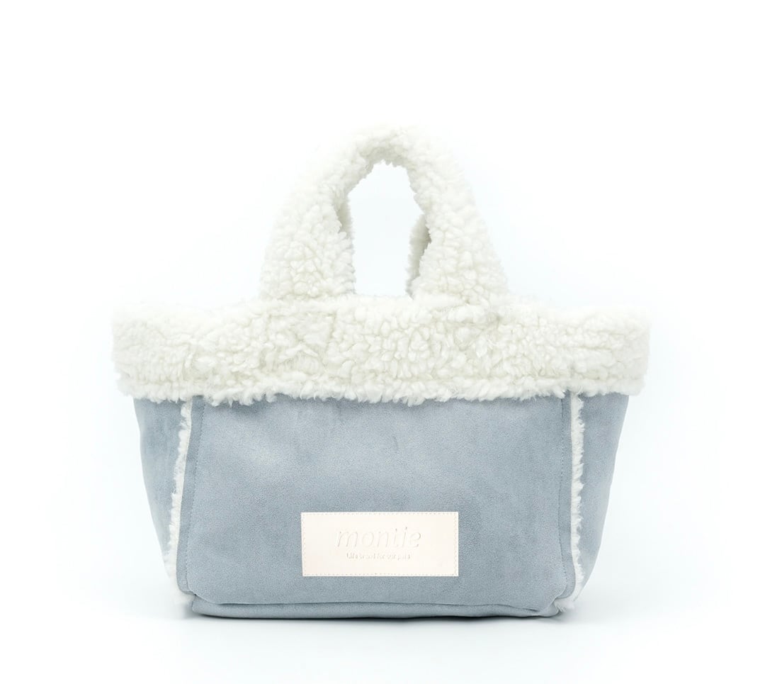 持ち手まで温かいバッグ - (BLUE)