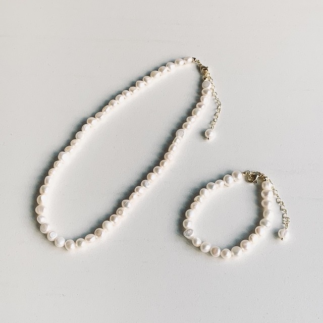 real pearl Bracelet & Necklace SET