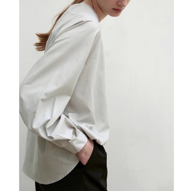 【ラウンドネックカジュアルシャツ】P00169