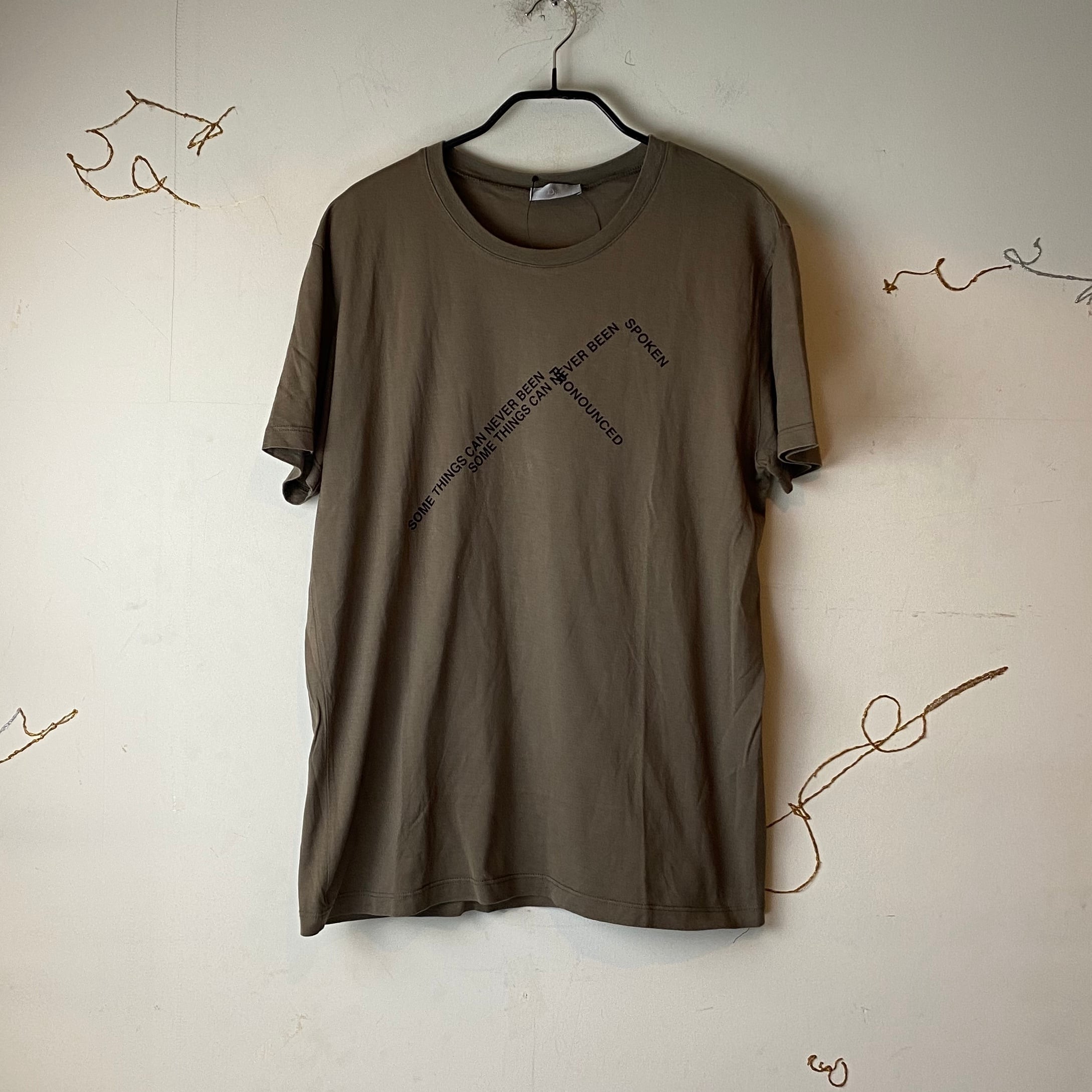 Dior HOMME message print tee Tシャツ