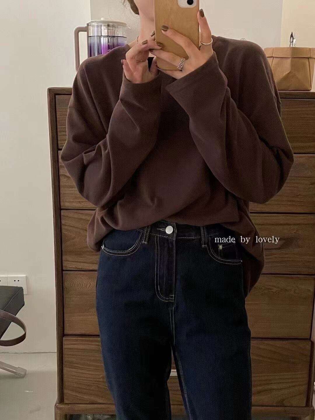 ゆる無地ロンT　AJ2085-I021