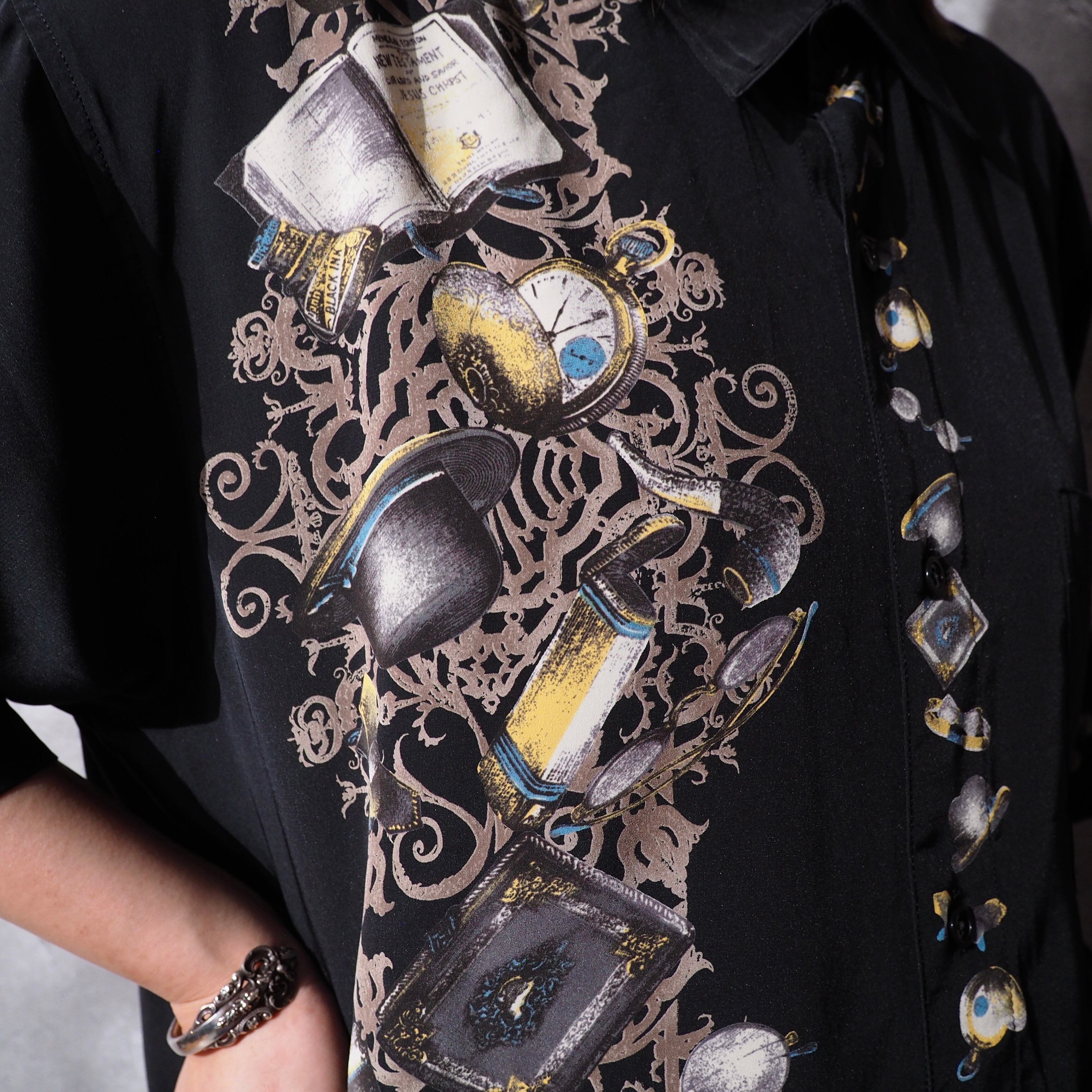 1990s Modern luxury retro art Design vintage Drape loose shirt