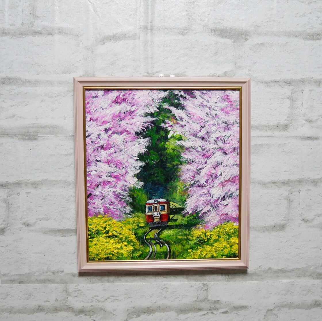 直径30㎝「空 その7」油彩・絵画・原画・丸形・アートパネル 円パネル |