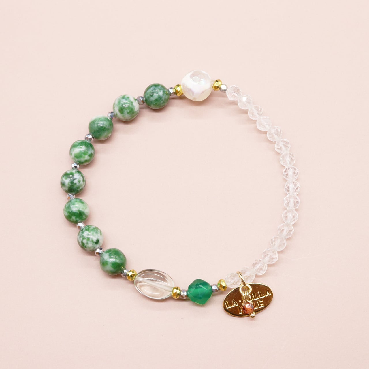 ◆限定1点◆エメラルドと二十一眼天珠のブレスレット◆ 天珠ブレスレット | LA・JOLLA HALE ONLINE SHOP