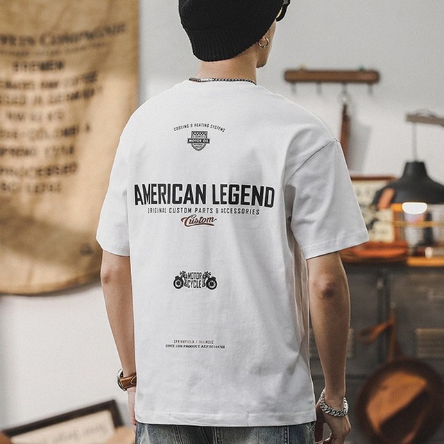 back-print bike t-shirt A1365