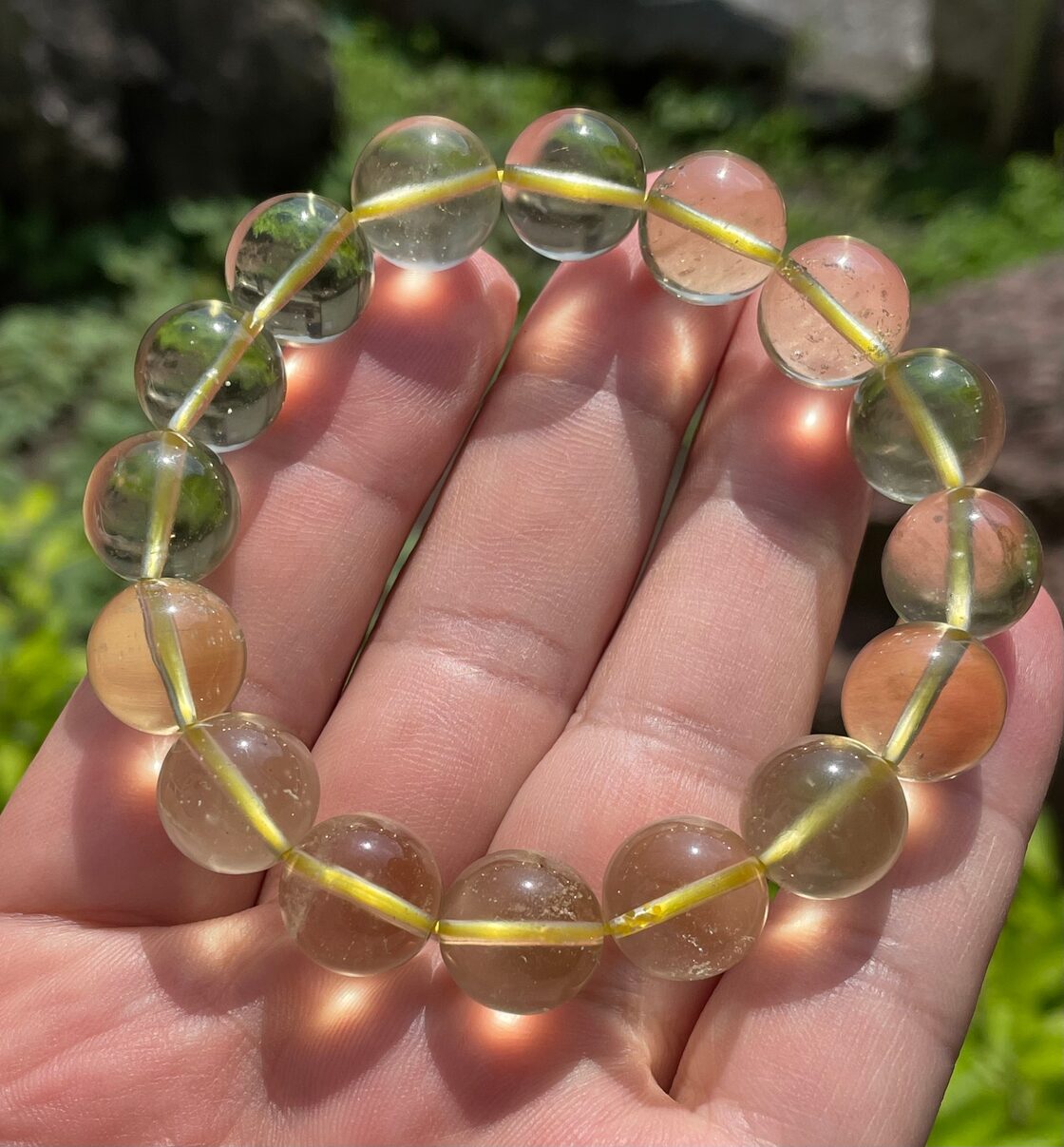 プレミアム！最高グレード！宝石質リビアングラスブレスレット 鑑別書  