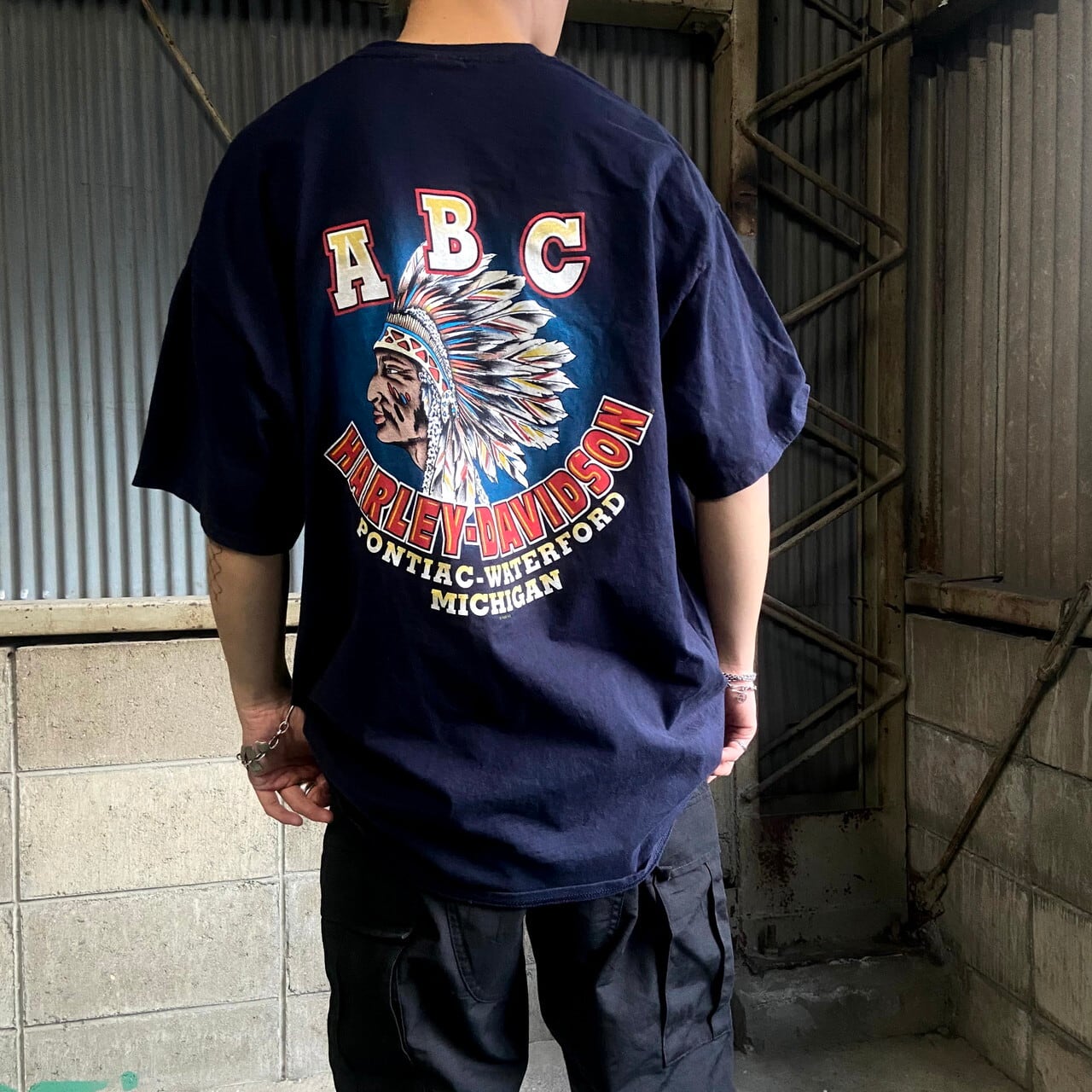 D2131 RHUDE プリントTシャツ アニマル バイク ビッグサイズ