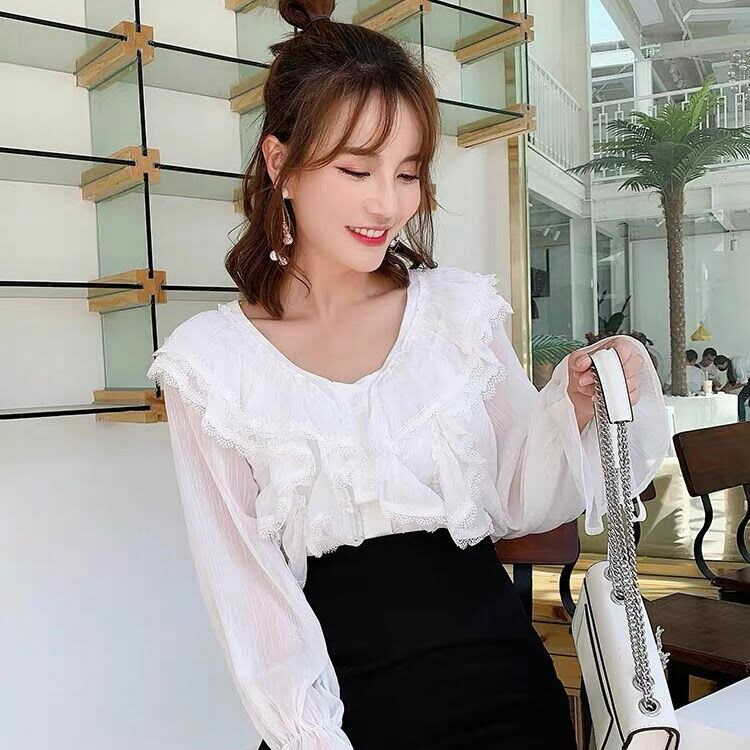 素敵♡シフォンフリルトップス シフォンフリルBL|ems excite | RETRO GIRL ONLINE STORE レトロガール