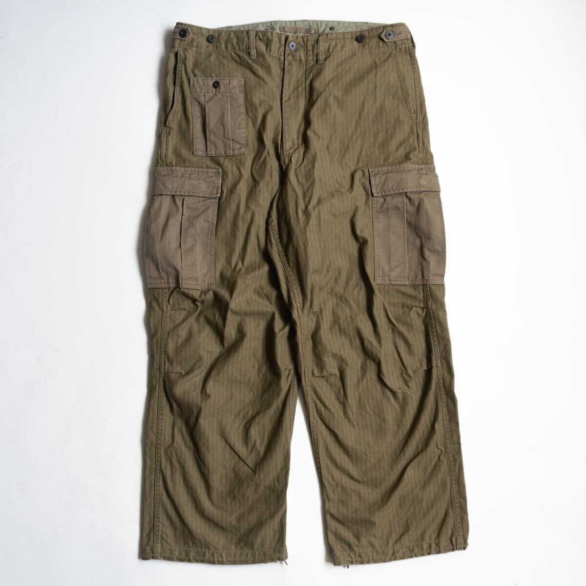 美品】NIGEL CABOURN【アーミーカーゴパンツナノピグメントHBT】38