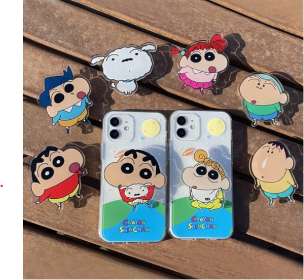 クレヨンしんちゃん シロ 白 スマホグリップ しんちゃん キャラクター