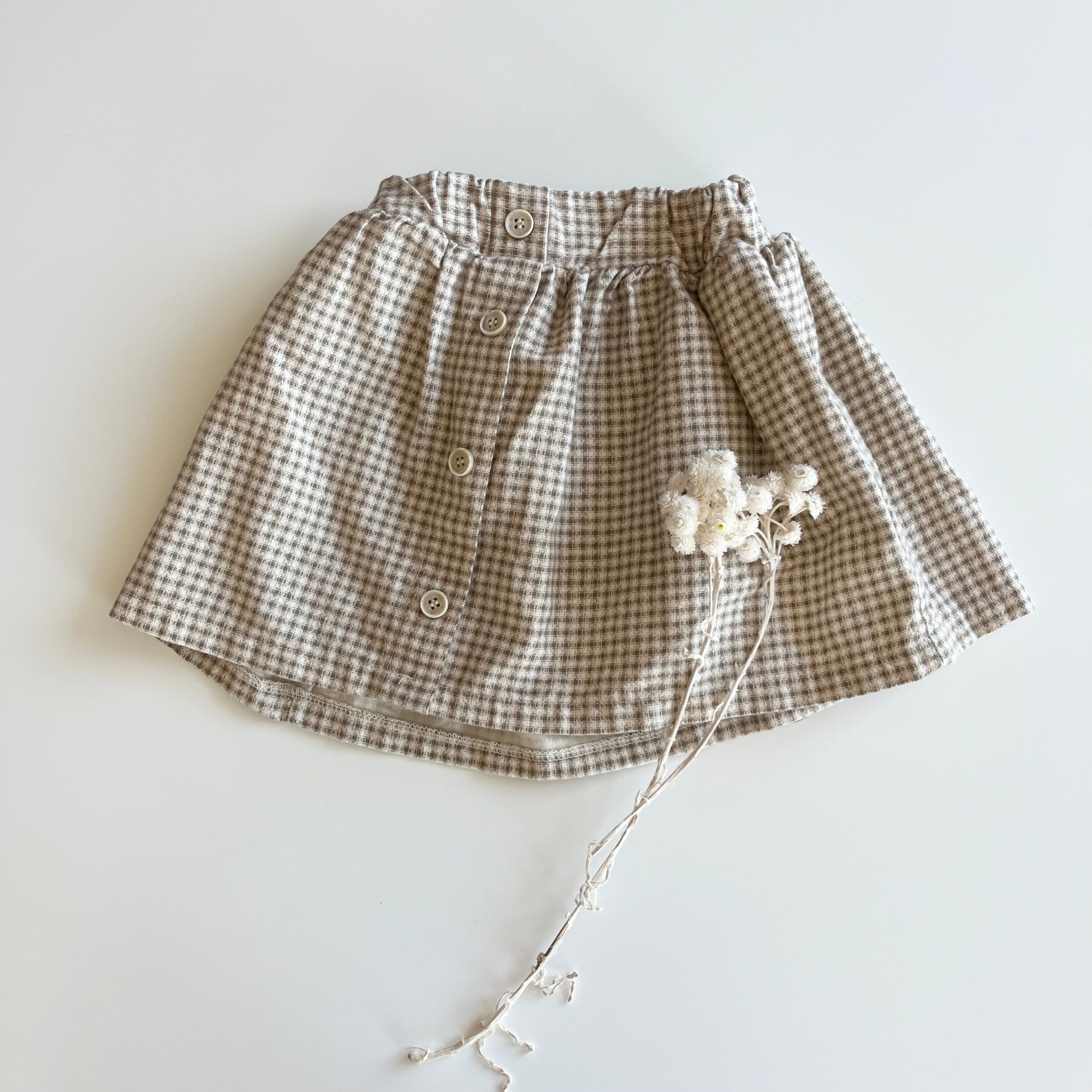 【即納】NO.982 check skirt