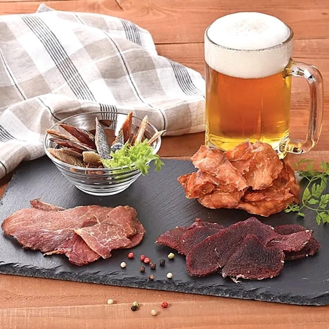 知床おつまみ珍味セット 【エゾ鹿ジャーキー・ポークジャーキー・鮭切とば・鮭チップス】知床発送商品