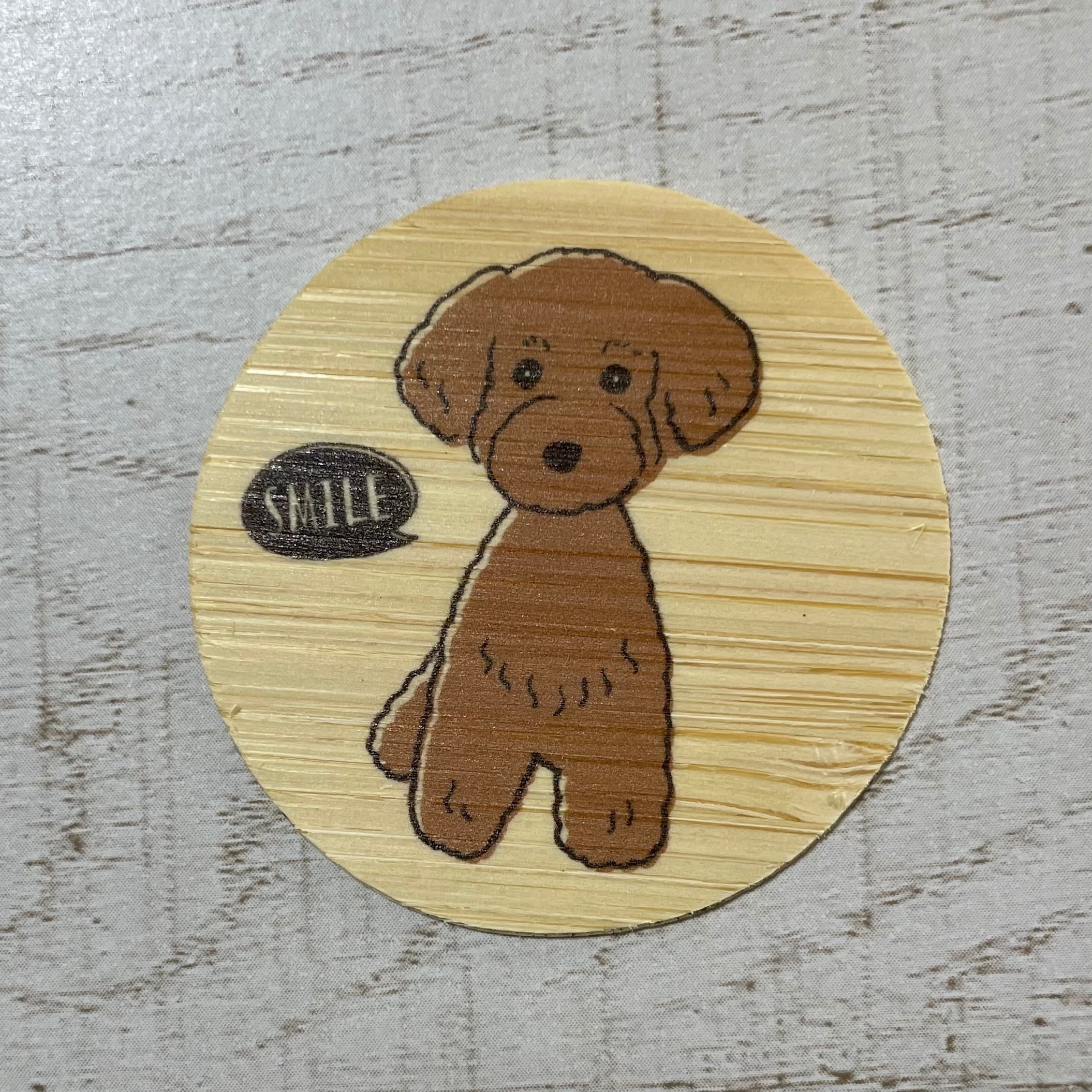 バンブーステッカー　トイプードルステッカー