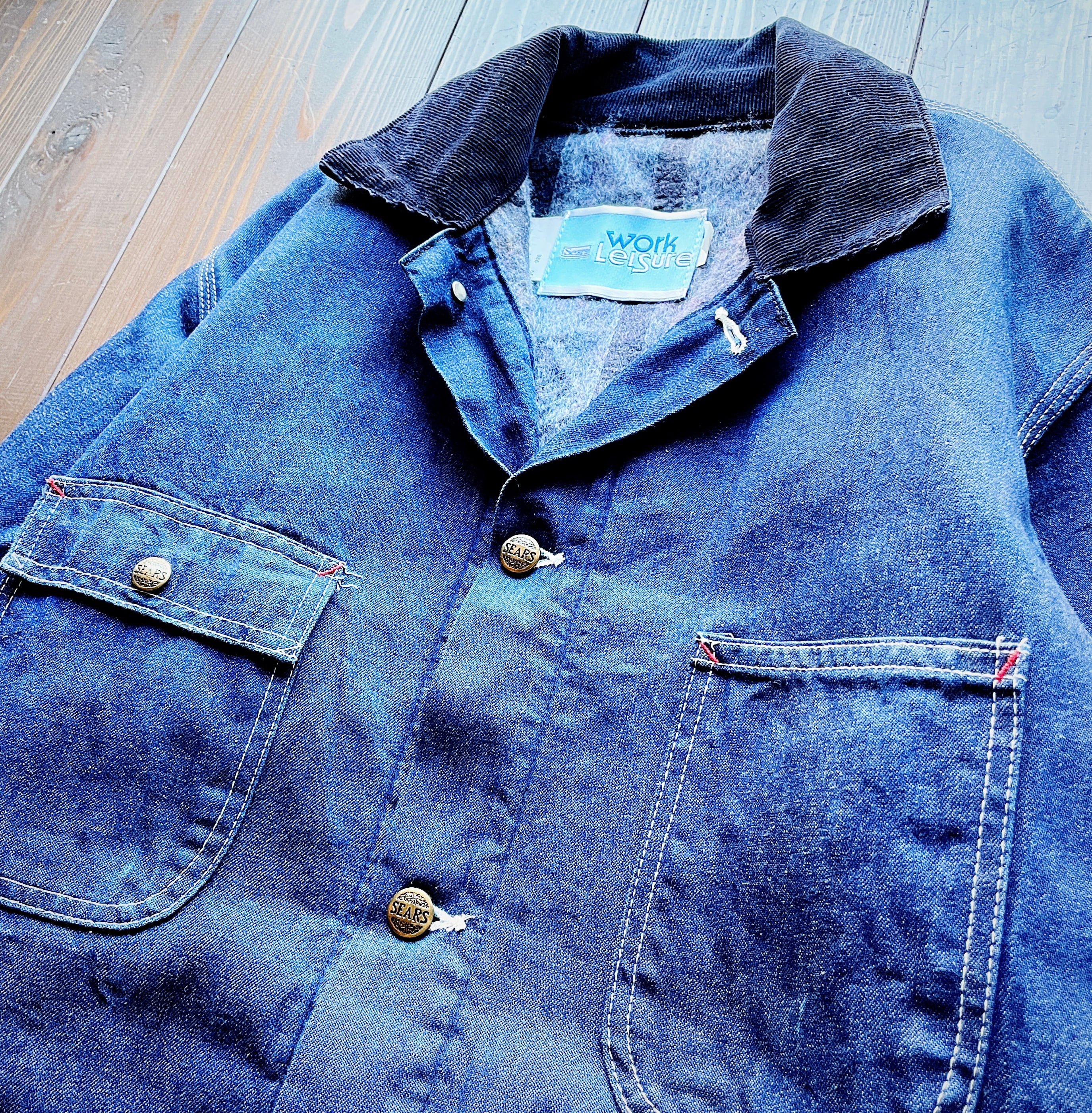 70s DEAD STOCK Sears 〝 Work Leisure 〟 Denim × Wool blanket 70s DEAD STOCK Sears 〝 Work Leisure 〟 Denim × Wool blanket