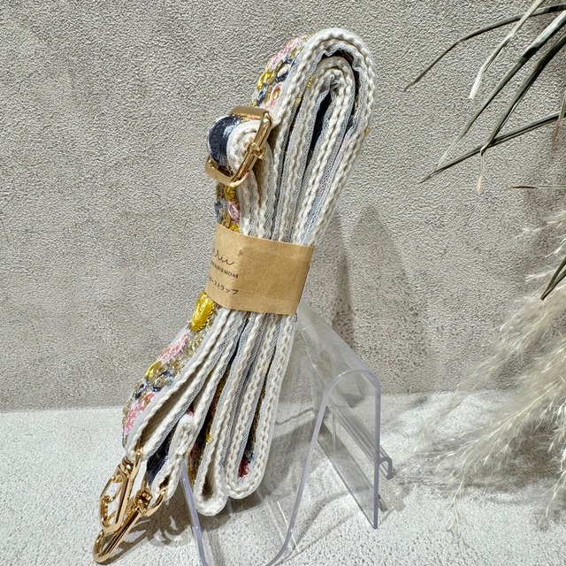 【長さ調整可能！】インド刺繍リボン ショルダー(A54-⑧344)⑨